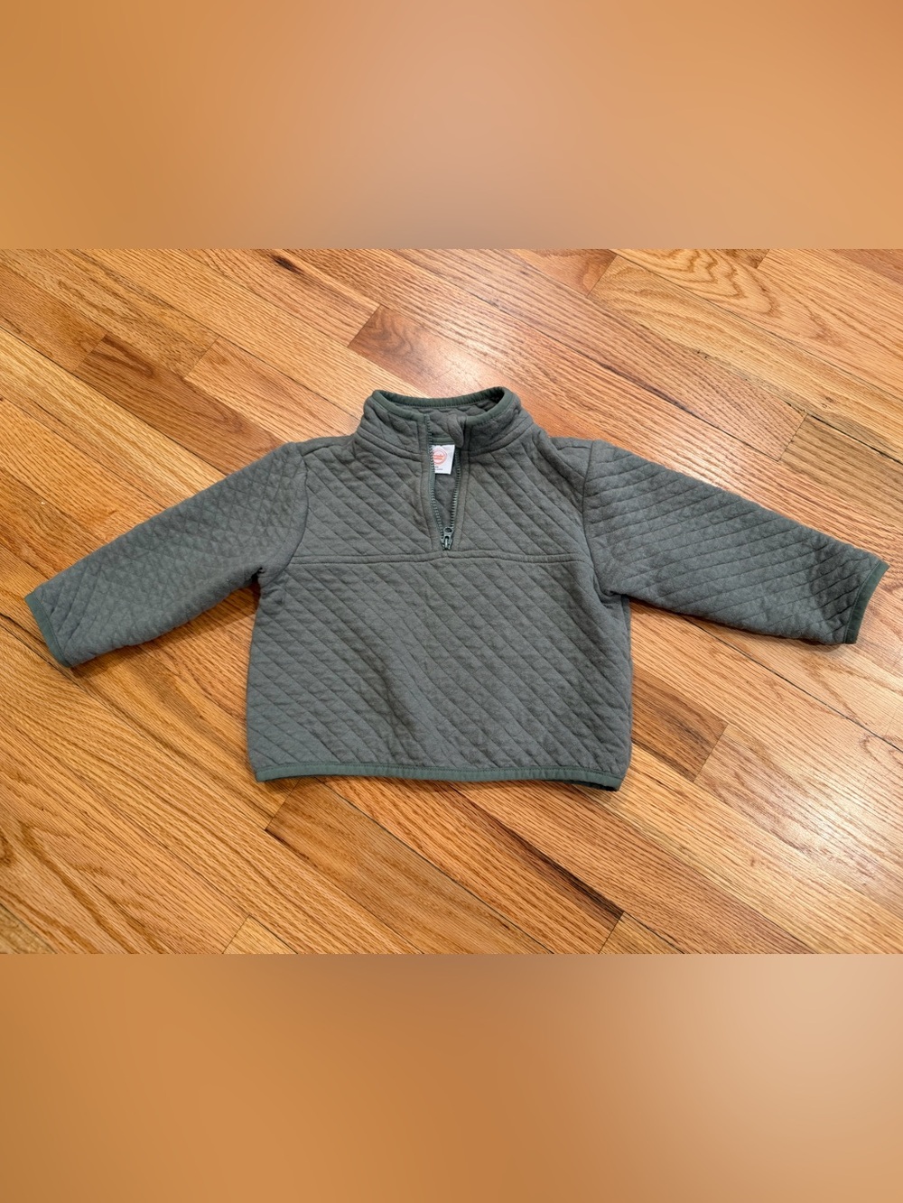 wonder nation Quilted Half-Zip Pullover - Olive